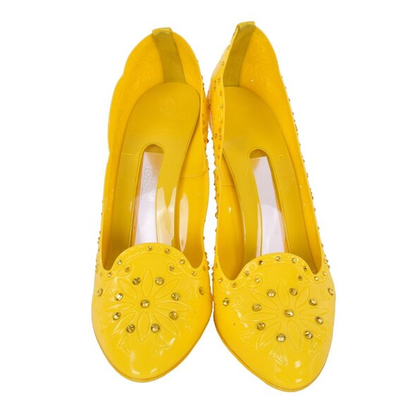Dolce & Gabbana - Cinderella PVC Rhinestones Pumps Yellow EUR 37,5 - Picture 4 of 5